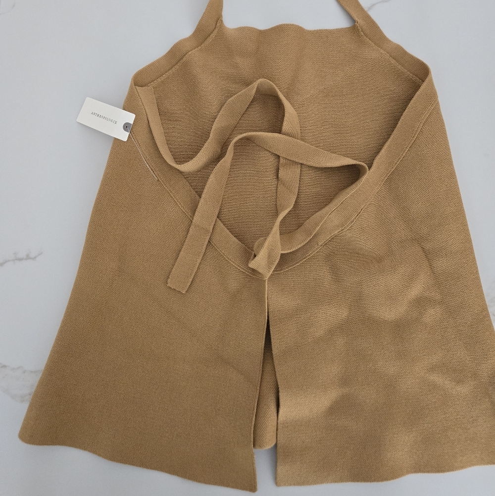 NWT By Anthropologie Halter Open-Back Sweater Tank - Picture 6 of 8